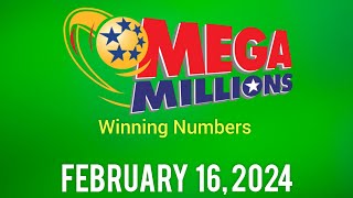 Mega Millions Winning Numbers February 16 2024 [upl. by Eiloj484]