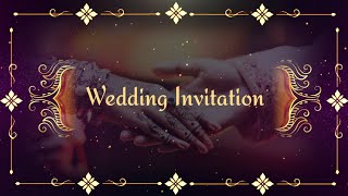 Royal WhatsApp Wedding Invitation Video Wedding Invitation Video Editing  Wedding Invitation Ecard [upl. by Nealey]