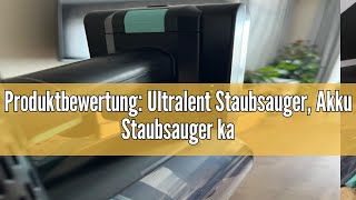 Produktbewertung Ultralent Staubsauger Akku Staubsauger kabellos 30000Pa250W Staubsauger 45 Min [upl. by Nesyrb]