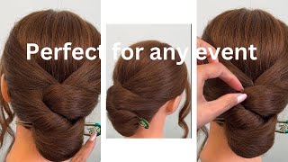 How to create perfect hairstyle for any event simple hair for girls🌸 [upl. by Willumsen]