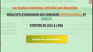 Concours De LENA 2022  Les Résultats Définitifs Des Concours Directs Et Professionnels Disponibles [upl. by Naneik]