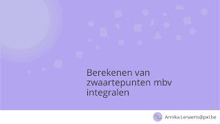 Berekenen van zwaartepunten mbv integralen [upl. by Lulita]