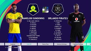 South African Premier Division Mamelodi Sundowns vs Orlando Pirates Betway Premiership eFOOTBALL [upl. by Asined853]