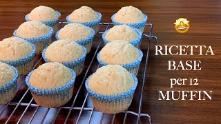 RICETTA BASE PER MUFFIN come fare muffin morbidissimi e non gommosi  Prima del Caffè [upl. by Ennoirb]