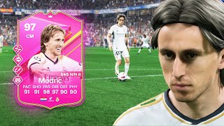 97 FUTTIES LUKA MODRIC SBC PLAYER REVIEW  EA FC 24 ULTIMATE TEAM [upl. by Josi]