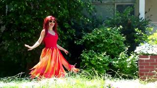 Ameynra fashion by Sofia Goldberg Colors of fire Skirt with petals [upl. by Settera]