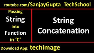 String concatenation by passing string into function in c programming  by Sanjay Gupta [upl. by Sine]