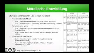 Psychologie  Entwicklung  Moralische Entwicklung [upl. by Sidnee]