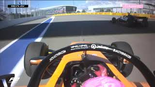 Both drivers no fractures Matsushita Mazepin Aitken crash  F2 2019 Russia [upl. by Wengert479]