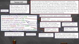 William Shakespeare  Sonnet 116  Annotation [upl. by Kinnie389]