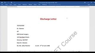 Discharge Letter OET by Dr Fady Assem [upl. by Behnken]