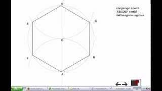 divisione della circonferenza in sei parti  costruzione dellesagono [upl. by Risley]