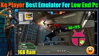 New Android Emulator 1GB Ram  No Graphics Card  Ko Player Best Emulator For Free Fire Low End Pc [upl. by Norrahs]