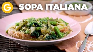 Sopa Minestrone La reina de las sopas 👑  El Gourmet [upl. by Mota]