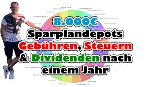 💸Meine Sparplandepots  Gebühren und Dividendenentwicklung über ein Jahr💳 [upl. by Akinahc]