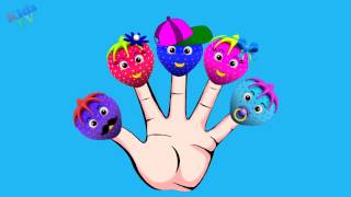 The Finger Family Rainbow Strawberry Songs ¦ Cake Pop Family Nursery Rhyme [upl. by Ahsinat]