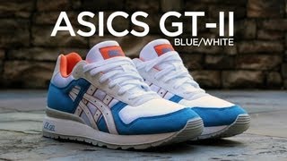 Review Asics GTII  BlueWhite [upl. by Yelyak]