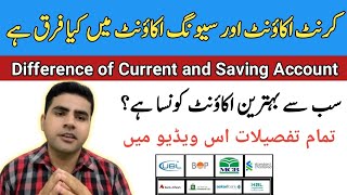 Difference Between Current Account and Saving Account  Urdu Hindi [upl. by Helprin48]