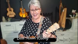 Day 36100  2024 Bad Moon Rising CCR Ukulele Cover [upl. by Babbie890]