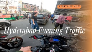 HYDERABAD EVENING TRAFFIC  SATURDAY  SARATH CITY MALL [upl. by Maya]