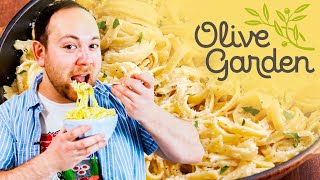 Remaking The Perfect Olive Garden Fettuccine Alfredo  Delish [upl. by Reyam392]