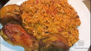 The latest way to make Nigerian rice and beans jollof  jollof rice recipe Nigerian jollof Adanna tv [upl. by Ahseekal932]