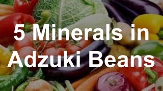 5 Minerals in Adzuki Beans  Health Benefits of Adzuki Beans [upl. by Repard]