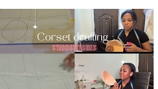 How to draft a corset pattern easier method corset fashiondesign fashionblogger [upl. by Lettig369]