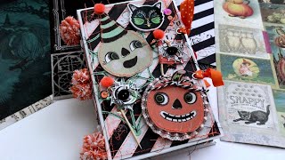 Halloween Pocket Book Pt 1  DIY Book  Embellishment Book  ScrapDivaDesigns  Fancy Pants Designs [upl. by Netsirc]