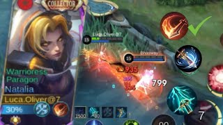 OP DAMAGE ONE HIT NATALIA ENG NGE THLENG ZEL ANG😈 mlbb natalia nataliagameplay [upl. by Matless689]