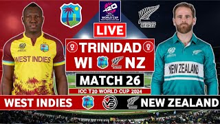 West Indies vs New Zealand Live Match  WI vs NZ Live Match Today  ICC T20 World Cup Live Scores [upl. by Dareen]