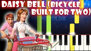 Daisy Bell Bicycle Built for Two  Cocomelon Nursery Rhymes  Piano Tutorial  Karaoke [upl. by Acinom851]