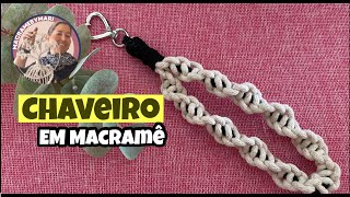 DIY  TUTORIAL Chaveiro de Macrame  nó DNA  nó espiral  porta chaves macrametutorial diy [upl. by Middlesworth]