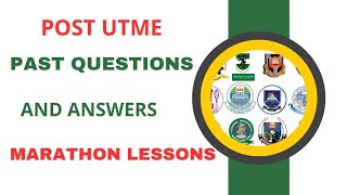 Post UTME Past Questions and Answers Tutorials [upl. by Hakeem]