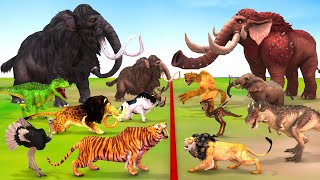 ARBS Prehistoric Mammals VS Modern Animals Size Comparison Animal Revolt Battle Mammoth Elephant [upl. by Prussian]