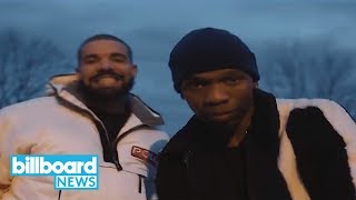 Drake amp BlocBoy JB Drop Look Alive Video  Billboard News [upl. by Zednanreh77]