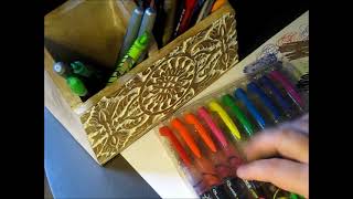 Testing sorting pens highlighters  AMSR  no talking  rummage pen sounds [upl. by Matland]