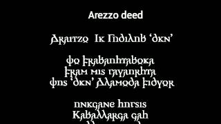 Arezzo deed Gothic language [upl. by Ruhtracam]