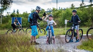 Familier tester stisykling i Trysil Bike Arena [upl. by Yral]