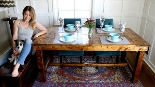 The 50 Modern Farmhouse Table  Easy DIY Project [upl. by Devland]