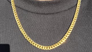 24k  22quot 6mm Cuban Link Necklace [upl. by Ecienal164]