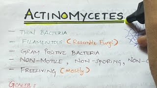 Actinomycetes  Micribiology  Handwritten notes [upl. by Cressler]