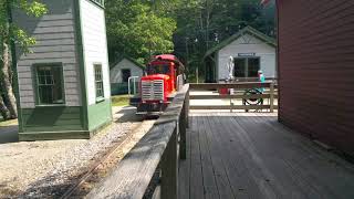 Edaville train leaving the station at Boothbay Railway Village [upl. by Strawn]