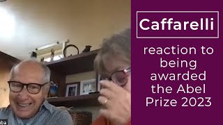 Luis A Caffarellis reaction to being awarded the Abel Prize 2023 [upl. by Farica]