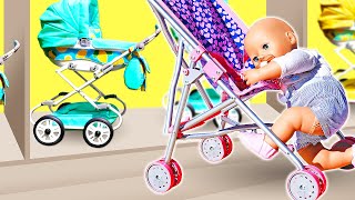 Um CARRINHO de BEBÊ para Baby Born Historinha infantil com bonecas [upl. by Lesly148]