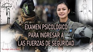 EXAMEN PSICOLÓGICO PARA LAS FUERZAS DE SEGURIDAD  Los dibujos [upl. by Daryle]