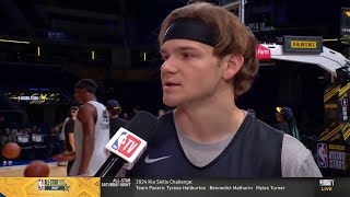 Mac McClung talks dunk contest  2024 NBA Risings Stars Practice [upl. by Cirdes854]