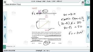 9 Sınıf Fizik  Enerji  4 🔩 [upl. by Nelyaw]