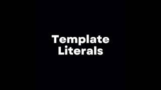 JavaScript Template Literals in 60 Seconds 💡 Shorts [upl. by Humo450]