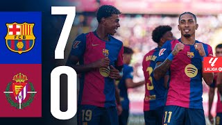 FC BARCELONA 7 vs 0 VALLADOLID  LA LIGA 202425 MD04 [upl. by Deadman]